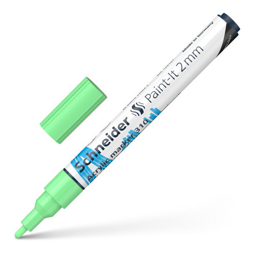 Akrilinis žymeklis SCHNEIDER Paint-it 310, 2 mm, pastelinė žalia sp.-Žymekliai-Rašymo priemonės