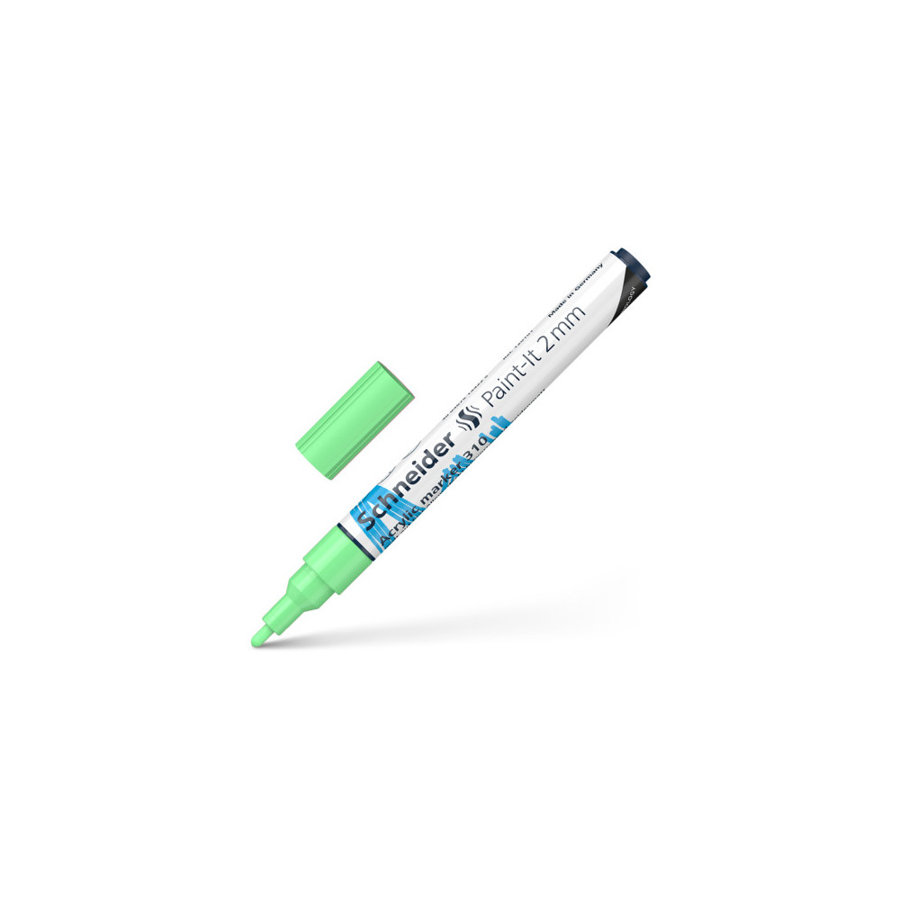 Akrilinis žymeklis SCHNEIDER Paint-it 310, 2 mm, pastelinė žalia sp.-Žymekliai-Rašymo priemonės