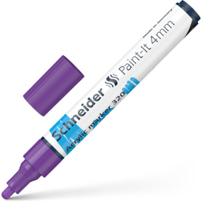 Akrilinis žymeklis SCHNEIDER Paint-it 320, 4 mm, violetinė sp.-Žymekliai-Rašymo priemonės