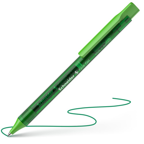 Automatinis tušinukas SCHNEIDER Fave Gel, 0,7mm, žalios sp.-Tušinukai-Rašymo priemonės