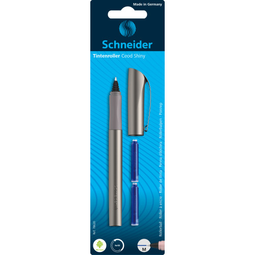 Kapsulinis rašiklis SCHNEIDER Ceod Shiny M, plastikinis korpusas, blisteryje, įvairių sp.