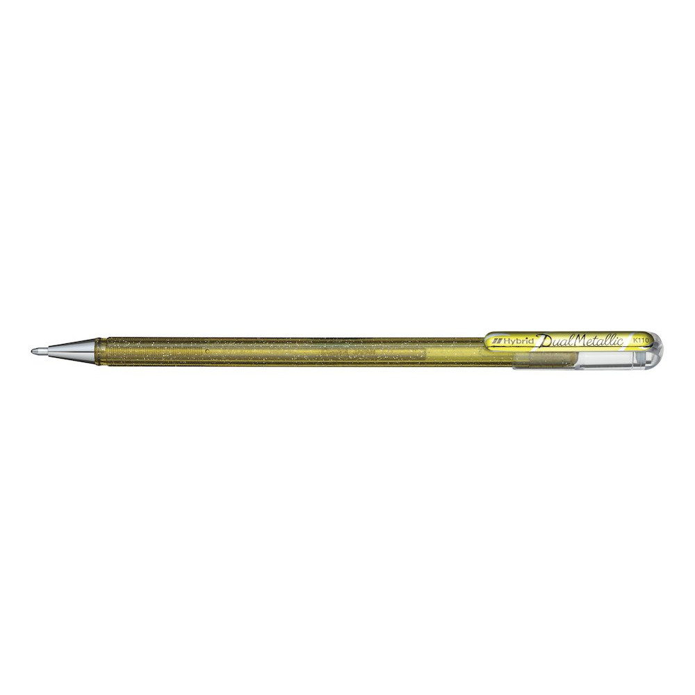 Gelinis rašiklis PENTEL Hybrid, auksinės sp-Rašikliai-Rašymo priemonės