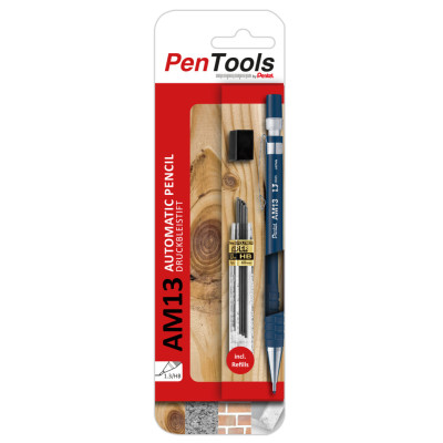 Automatinis pieštukas Pentel Tool AM13 1,3 mm HB, įsk. 8 papildymo lazdelės, 1