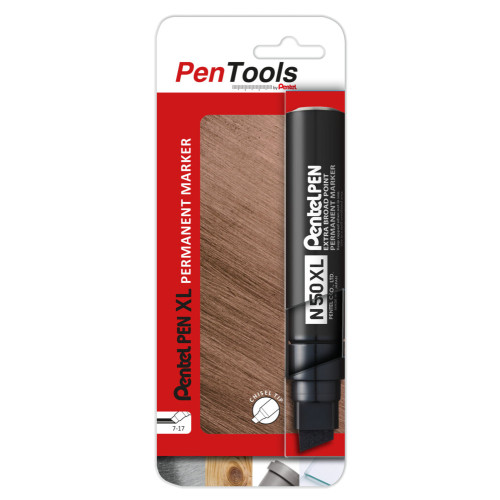 Permanentinis žymeklis Pentel Tool Pen N50XL, 7-17 mm, 1x juodas-Žymekliai-Rašymo priemonės