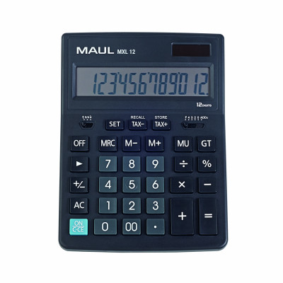 Stalinis skaičiuotuvas MAUL MXL 12, 12 skaitmenų ektanas, su tax funkcija-Staliniai