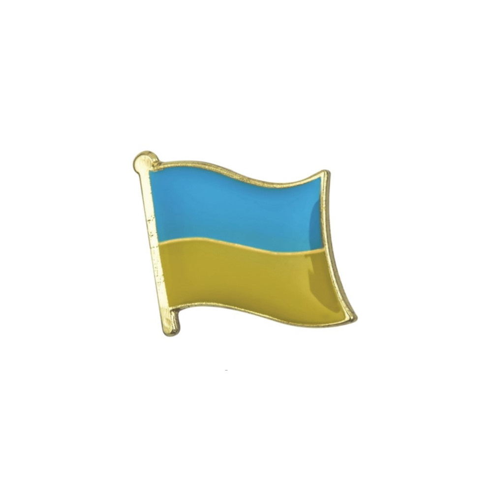 Ženkliukas Ukrainos vėliava, 19 x 16 mm-Kita-Verslo dovanos
