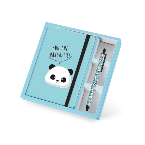 Užrašų knygutės ir rašiklio rinkinys Itotal Panda, A5-Kita-Verslo dovanos