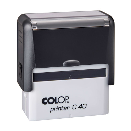 Antspaudas COLOP Printer C40, juodas korpusas, juoda pagalvėlė-Antspaudų korpusai-Antspaudai