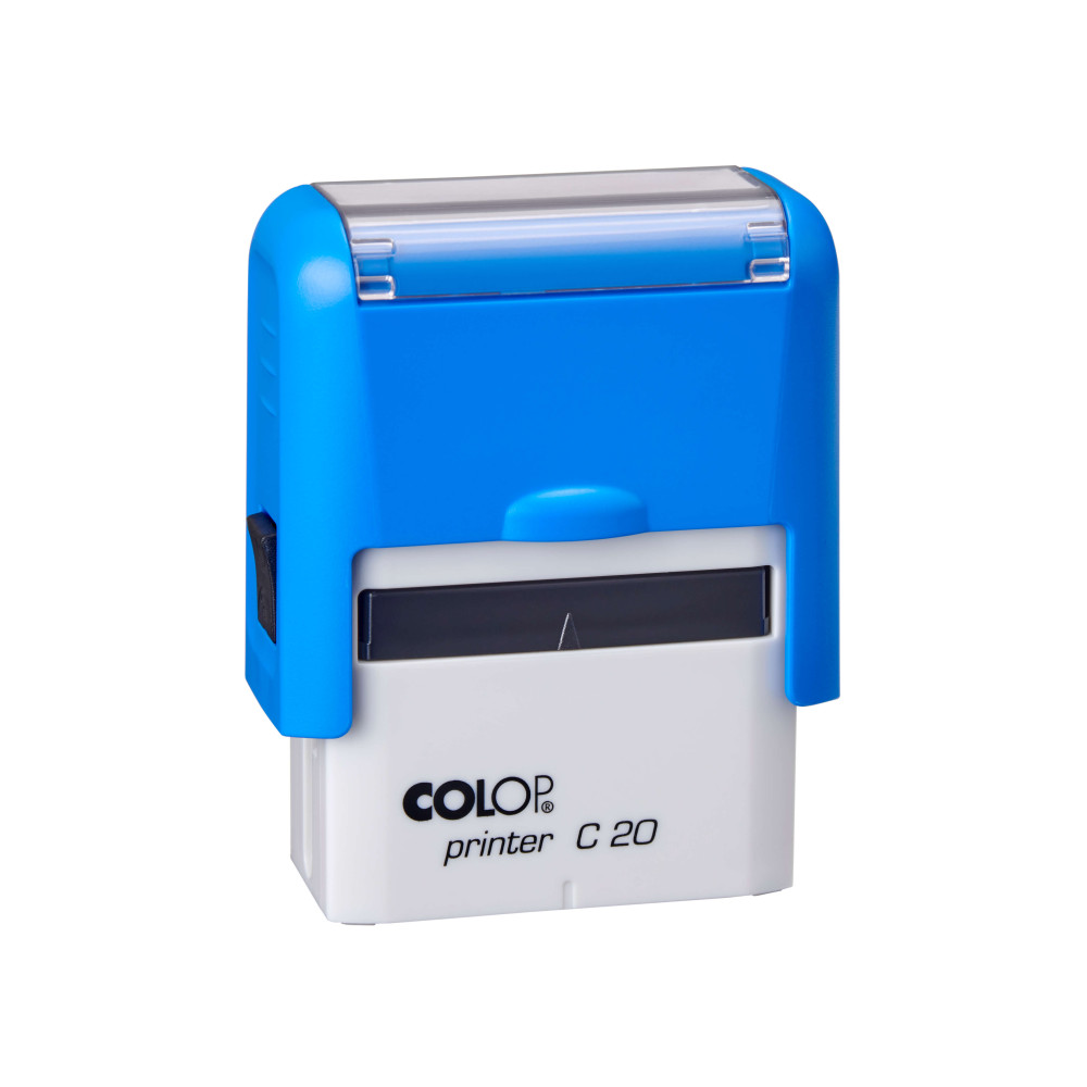 Antspaudas COLOP Printer C20, mėlynas korpusas, mėlyna pagalvėlė-Antspaudų korpusai-Antspaudai