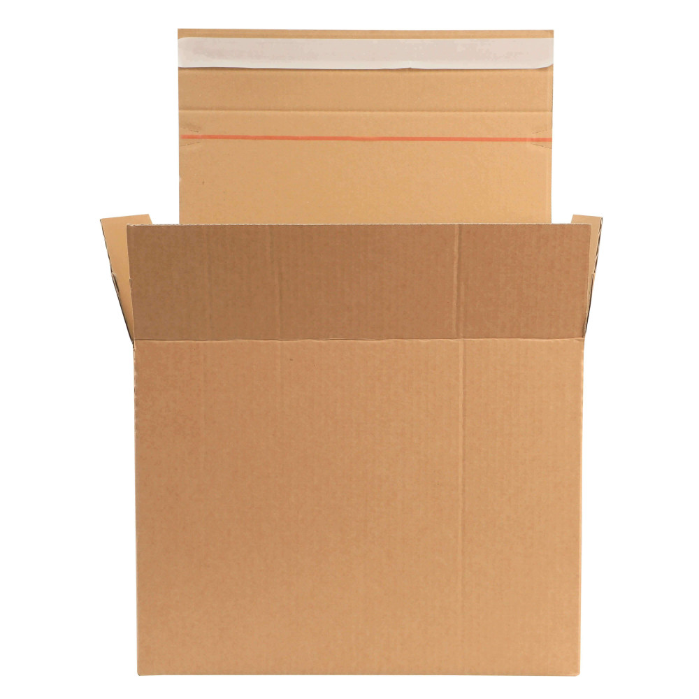 Pakavimo dėžė su lipnia juostele, 380x280x175mm-Vokai siuntiniams, dėžės-Pakavimo priemonės