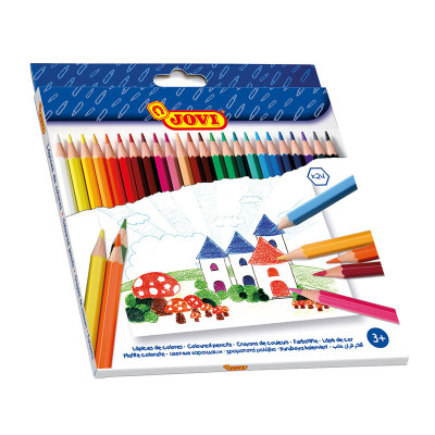 Spalvoti pieštukai JOVI, 24 spalvos-Spalvoti pieštukai-Piešimo priemonės