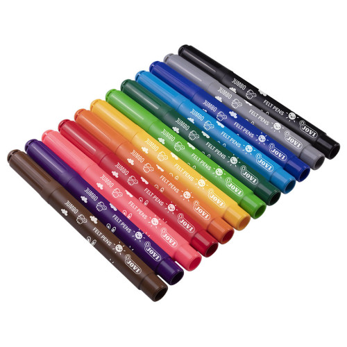 Stori flomasteriai JOVI MAXI, 12 spalvų rinkinys-Flomasteriai-Piešimo priemonės