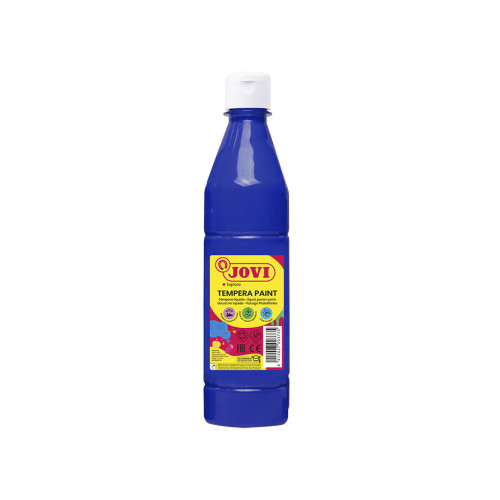Tempera dažai buteliuke JOVI, 500 ml, tamsiai mėlyna sp.-Dažai-Piešimo priemonės