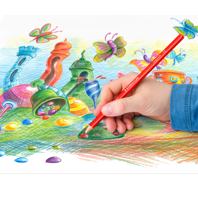 Spalvoti pieštukai tribriauniai STAEDTLER ERGO SOFT, 12 spalvų-Spalvoti pieštukai-Piešimo