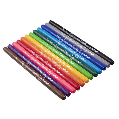 Dvipusiai flomasteriai JOVI, 12 spalvų-Flomasteriai-Piešimo priemonės
