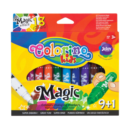 Flomasteriai Magic keičiantys spalvą 9+1 spalvų-Flomasteriai-Piešimo priemonės