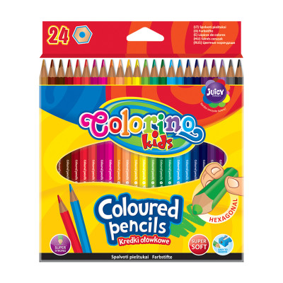 Spalvoti pieštukai Colorino Kids, 24 spalvų-Spalvoti pieštukai-Piešimo priemonės