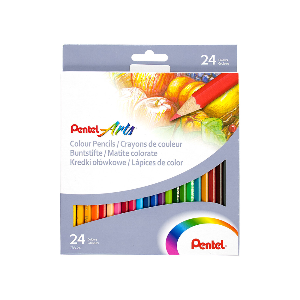 Pieštukai spalvoti PENTEL ARTS CB8 24 spalvų-Spalvoti pieštukai-Piešimo priemonės