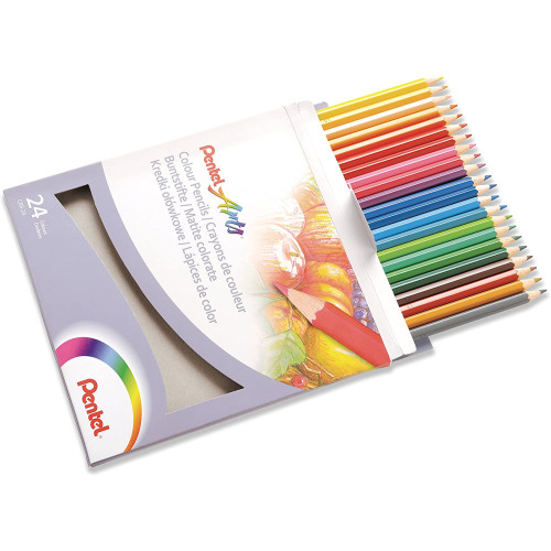 Pieštukai spalvoti PENTEL ARTS CB8 24 spalvų-Spalvoti pieštukai-Piešimo priemonės