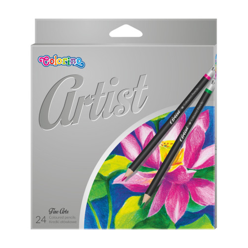Spalvoti pieštukai, apvalūs COLORINO Artist, 24 spalvų, apvalūs-Spalvoti pieštukai-Piešimo