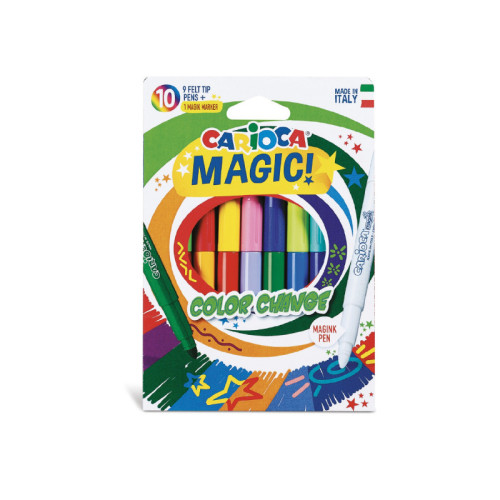 Flomasteriai CARIOCA MAGIC COLOR CHANGE, 9 spalvos + spalvą keičiantis