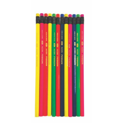 Pieštukai NATARAJ, HB, 12 vnt. Dėžutėje, neoniniai-Pieštukai, grafitai-Piešimo priemonės
