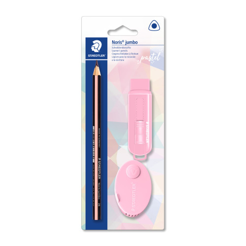 Rinkinys STAEDTLER Pastel blisteryje, pieštukas, trintukas ir drožtukas-Pieštukai