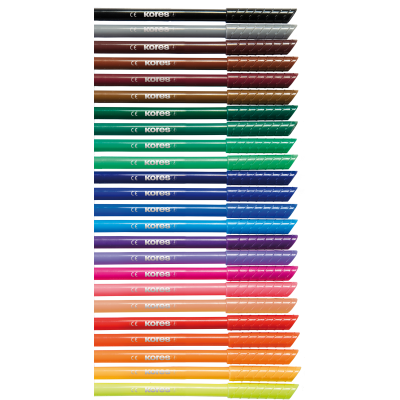 Flomasteriai KORES FINE TIP, 24 spalvų-Flomasteriai-Piešimo priemonės