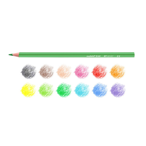 Spalvoti pieštukai CARIOCA TITA, tribriauniai, 12 spalvų-Spalvoti pieštukai-Piešimo priemonės