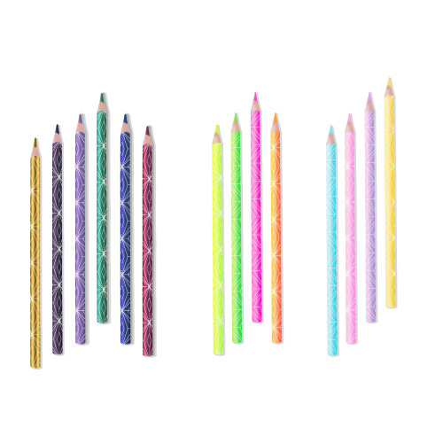 Spalvoti pieštukai KORES KOLORES STYLE, tribriauniai, 3mm, 26 spalvos (6 metalizuotos, 4
