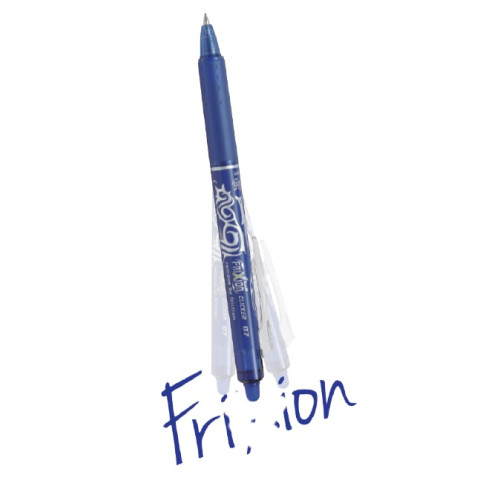 Trinamasis rašiklis PILOT FRIXION, 0,7mm, mėlynas, blisteryje-Rašikliai-Rašymo priemonės