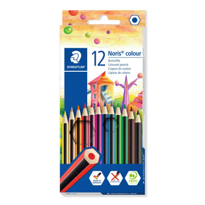 Pieštukai spalvoti STAEDTLER Noris, 12 spalvų-Spalvoti pieštukai-Piešimo priemonės