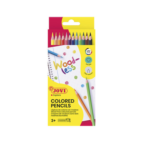 Pieštukai JOVI Box, 12 vnt., tribriauniai-Spalvoti pieštukai-Piešimo priemonės
