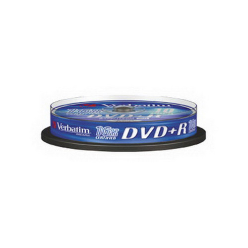 VERBATIM DVD+R 4.7GB 16x, rietuvė, 10vnt (43498)-CD, DVD, Blu-ray laikmenos-Skaitmeninės