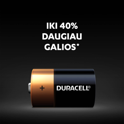 Baterijos DURACELL D, LR20, 2vnt-Kiti elementai-Elementai