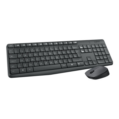 Rinkinys, belaidė klaviatūra ir pelė LOGITECH MK235, ENG, juoda sp.-Klaviatūros, pelės ir