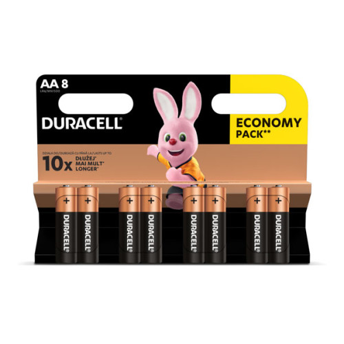 Baterijos DURACELL AA, LR6, 8vnt-Baterijos AA, AAA-Elementai