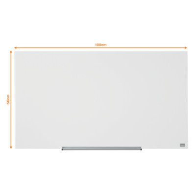 Stiklinė baltoji magnetinė lenta Nobo Impression Pro, plačiaekranė 45", 99x56 cm-Stiklinės
