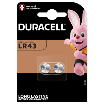 Baterijos DURACELL LR43, 2vnt-Kiti elementai-Elementai