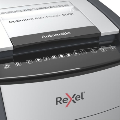 Automatinis dokumentų naikiklis Rexel Optimum Autofeed 600X, 4x36mm, P4, 110l-Dokumentų