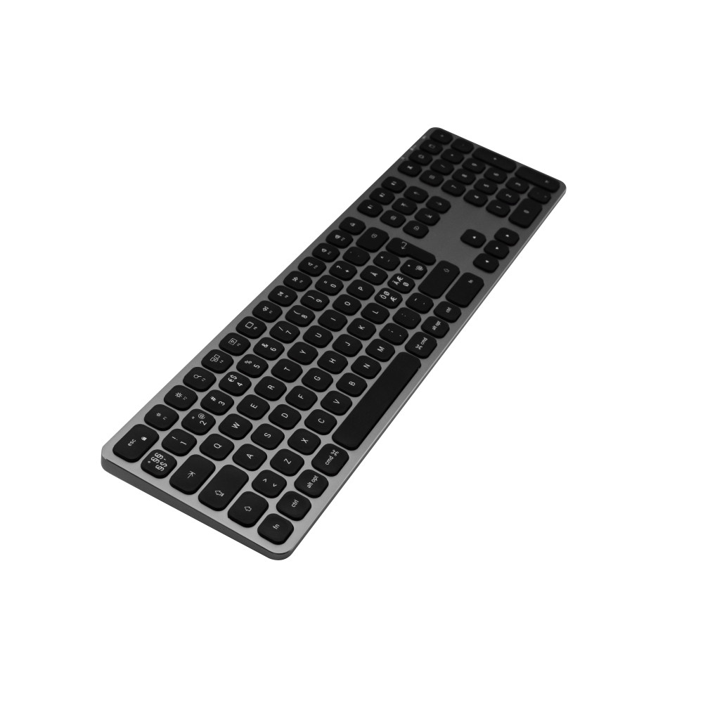 Belaidė klaviatūra SATECHI, iki 3 įrenginių, sidabrinė/juoda-Klaviatūros, pelės ir