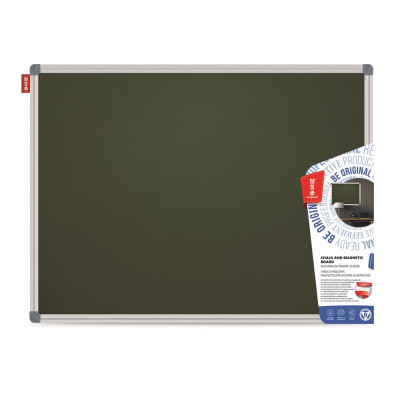 Magnetinė kreidinė lenta MEMOBE 170x100 cm, aliuminio rėmas, žalia-Magnetinės ir rašymo