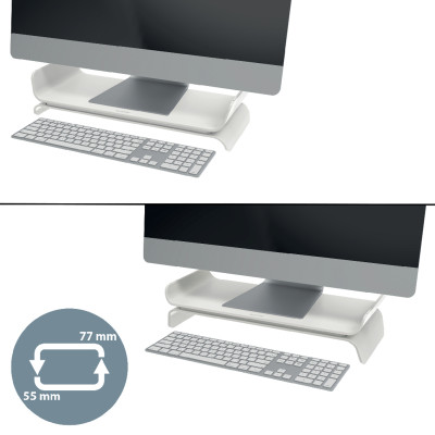 Monitoriaus stovas Leitz Ergo, reguliuojamas, pilkos spalvos-Kompiuterių stovai-Ergonomika