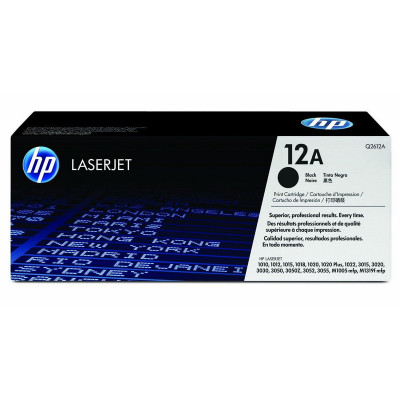 HP Nr. 12A (Q2612A), juoda kasetė lazeriniams spausdintuvams, 2000psl.-Eksploatacinės
