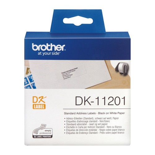 Lipnios etiketės BROTHER DK11201, 29 x 90 mm, 400 vnt./rit., balta sp.-Etikečių spausdintuvai