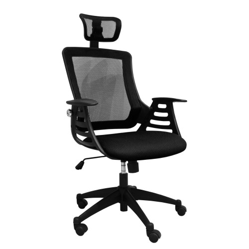 Vadovo kėdė OFFICE4YOU MERANO, juodos sp. audinys-Kėdės-Biuro baldai