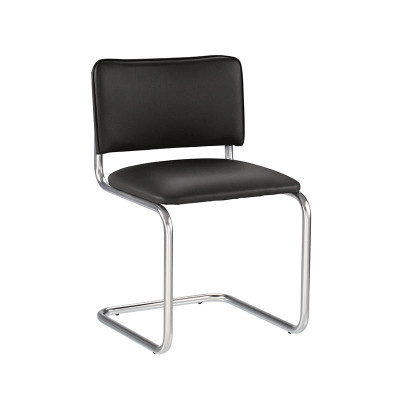 Lankytojų kėdė NOWY STYL SYLWIA V-14, juodos sp. odos imitacija-Lankytojų kėdės-Kėdės