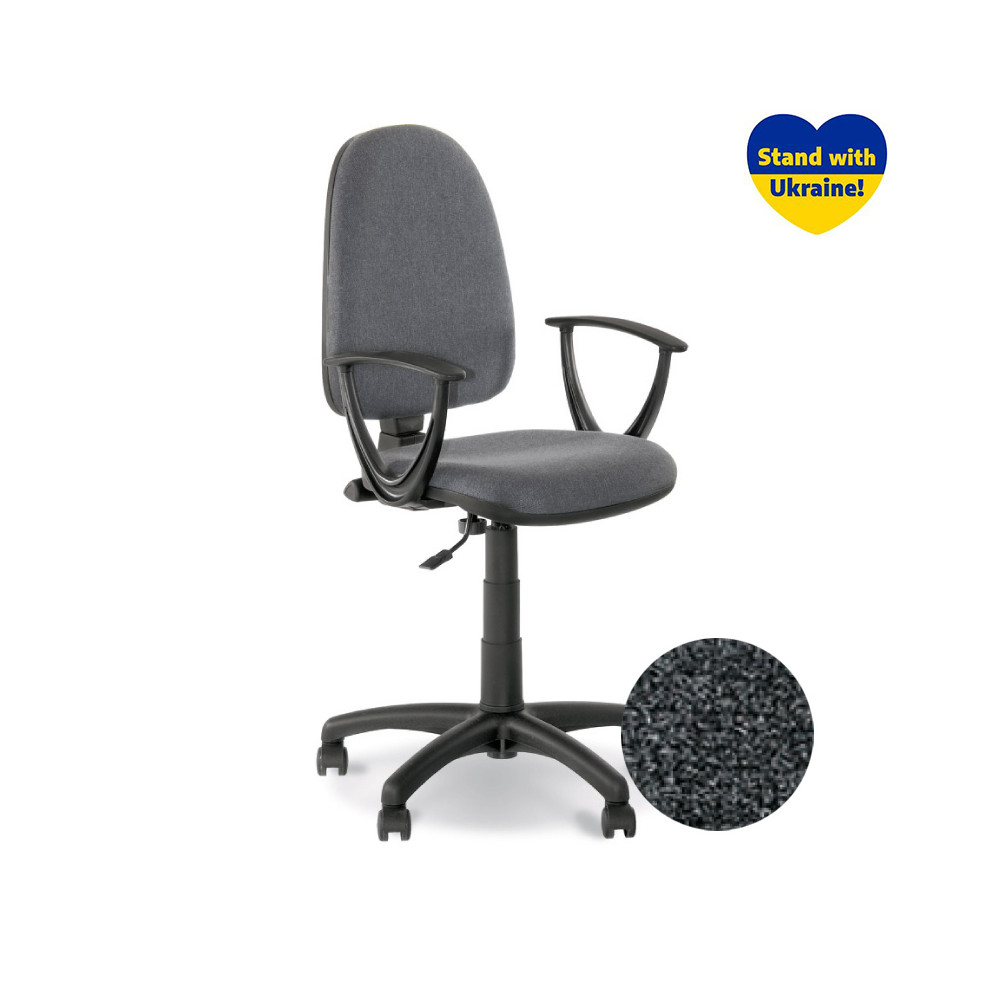 Biuro kėdė NOWY STYL, PRESTIGE GTP, su porankiais, pilka sp.-Kėdės-Biuro baldai