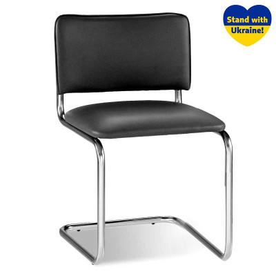 Lankytojų kėdė NOWY STYL SYLWIA, juodos sp. tekstilė, C-11-Lankytojų kėdės-Kėdės