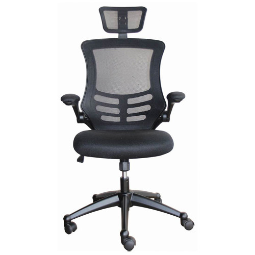 Biuro kėdė OFFICE4YOU RAGUSA, su porankiais, juoda sp.-Kėdės-Biuro baldai